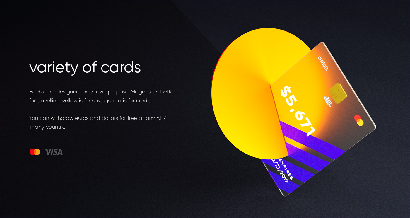 Cradle app design — variety of cards